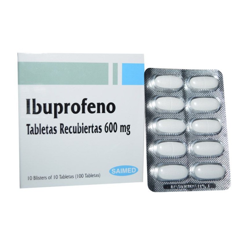 Ibuprofeno 600 mg. Caja x 100 Tabletas