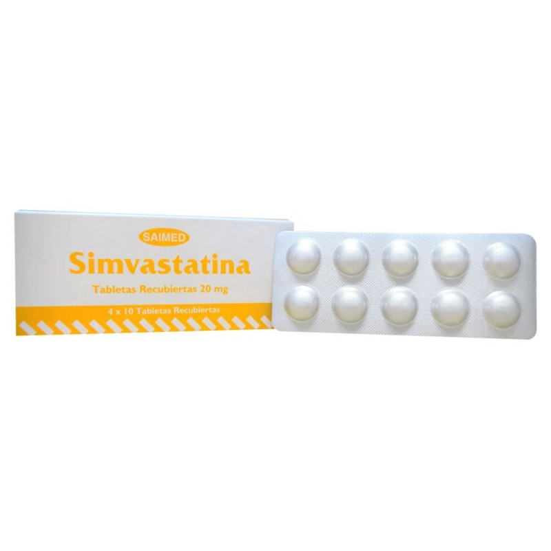 Simvastatina 20 mg Caja x 40 Tabletas