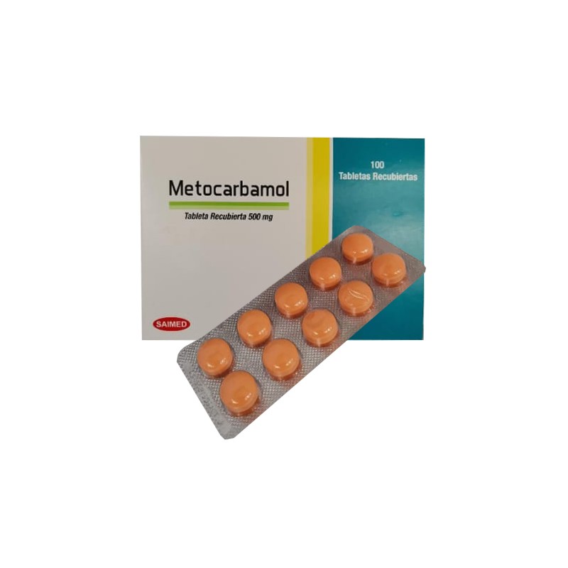 Metocarbamol 500 mg. Caja x 100 Tabletas