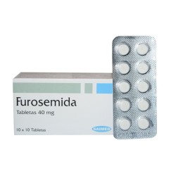 Furosemida 40 mg. Caja x 100 Tabletas