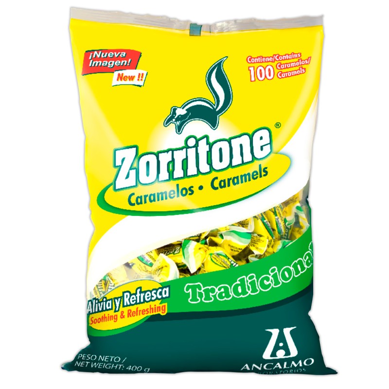 Zorritone Caramelo bolsa x 100 Unidades
