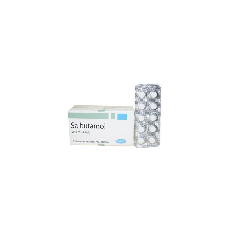 Salbutamol 4 mg. caja x 100 Tabletas